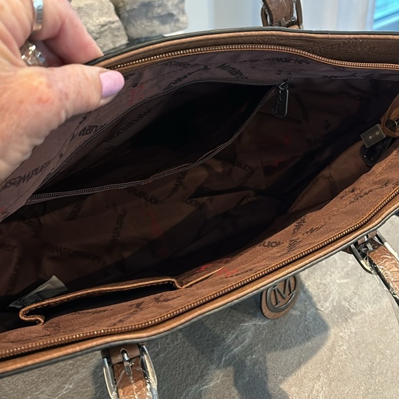 COPY - 2 IN ONE SET! Montana West concealed carry tote & handbag,embossed vegan… - Picture 8 of 16